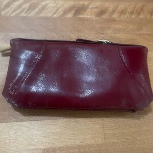 HOBO Deep Red Leather Wristlet